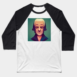 Adam Smith | Cartoon Style Baseball T-Shirt